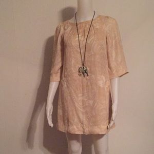 Size XS Fossil Printed Shift Dress with Pockets